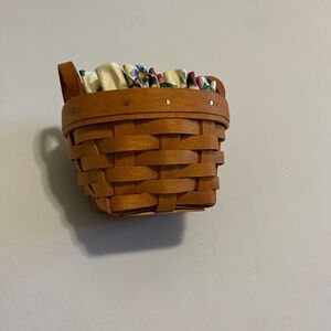 Longaberger Purse Basket small round with floral liner